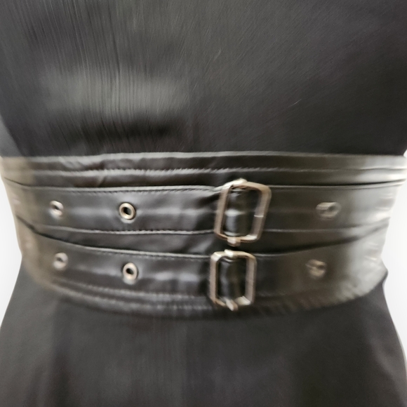 ROYAL BONES TRIPP NYC - High Low Belted Goth Emo Dress - Size M - Picture 5 of 17